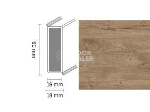 Плинтус Широкий плинтус Cubu flex life XL 60/19 Touch and style 2941 racine фото 1 | FLOORDEALER
