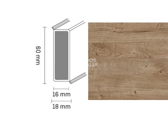 Плинтус Широкий плинтус Cubu flex life XL 60/19 Touch and style 2941 racine фото 1 | FLOORDEALER