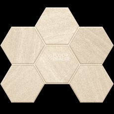 Керамогранит Gabbro Мозаика Hexagon 25x28,5x10 Мозаика gb 01 Hexagon 25x28,5 непол. фото 1 | FLOORDEALER