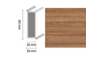 Плинтус Широкий плинтус Cubu flex life XL 60/19 Touch and style 2947 ligna фото  | FLOORDEALER