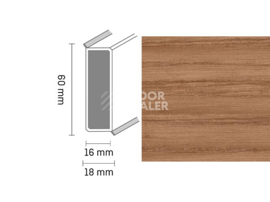 Плинтус Широкий плинтус Cubu flex life XL 60/19 Touch and style 2947 ligna фото 1 | FLOORDEALER