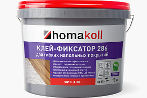 Сопутствующие материалы Homakoll 286 Клей — фиксатор для гибких напольных покрытий Homakoll 286 5 кг. Клей — фиксатор для гибких напольных покрытий фото  | FLOORDEALER