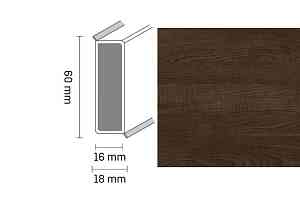 Плинтус Широкий плинтус Cubu flex life XL 60/19 Touch and style 2956 adalie фото  | FLOORDEALER