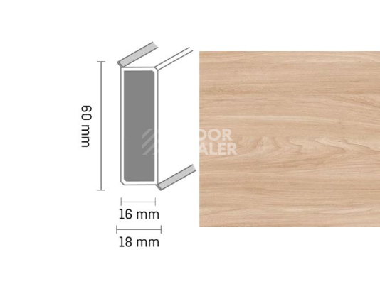 Плинтус Широкий плинтус Cubu flex life XL 60/19 Touch and style 2935 morissette фото 1 | FLOORDEALER