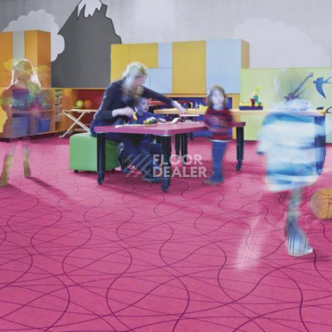 Forbo Flotex Vision Shape 930001 (Curve) Rose фото 2 | FLOORDEALER