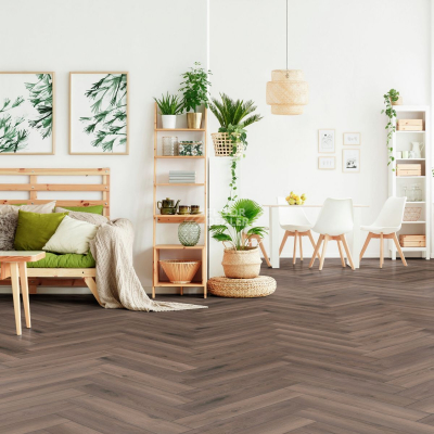 Ламинат Kronotex Herringbone 8мм d3860 Дуб Феррара фото 3 | FLOORDEALER