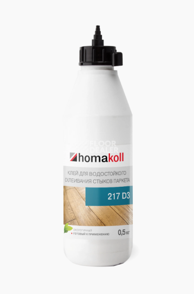 Сопутствующие материалы Homakoll 217 Клей для стыков штучного паркета Homakoll 217 0.5 кг. Клей для стыков штучного паркета, водно-дисперсионный фото 1 | FLOORDEALER