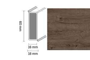 Плинтус Широкий плинтус Cubu flex life XL 60/19 Touch and style 2953 rachel фото  | FLOORDEALER