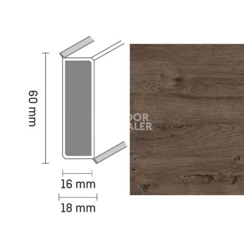 Плинтус Широкий плинтус Cubu flex life XL 60/19 Touch and style 2953 rachel фото 1 | FLOORDEALER