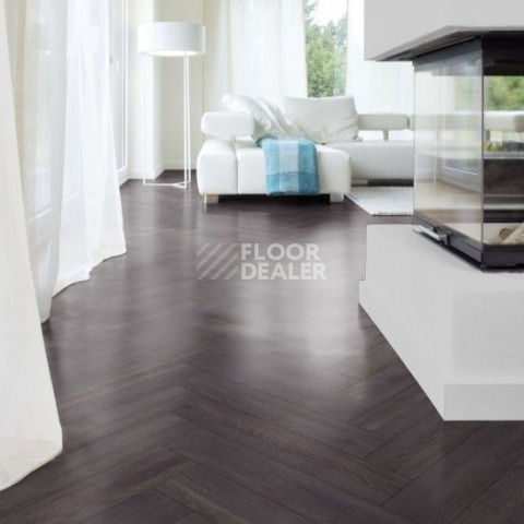 Kronotex Herringbone 8мм d6010 Дуб Эльба Черный фото 4 | FLOORDEALER