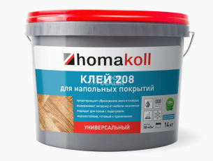 Сопутствующие материалы Homakoll 208 универсальный Homakoll 208 14 кг. Клей для напольных покрытий, универсальный фото 1 | FLOORDEALER