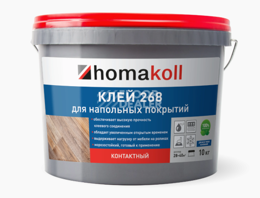 Сопутствующие материалы Homakoll 268 для напольных покрытий Homakoll 268 5 кг. Клей для напольных покрытий, контактный фото 1 | FLOORDEALER