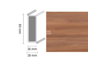 Плинтус Широкий плинтус Cubu flex life XL 60/19 Touch and style 2949 aralie фото 1 | FLOORDEALER