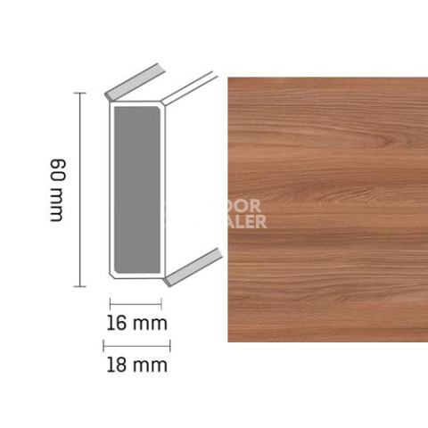 Плинтус Широкий плинтус Cubu flex life XL 60/19 Touch and style 2949 aralie фото 1 | FLOORDEALER