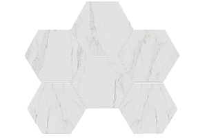 Керамогранит Alba Мозаика Hexagon 25x28,5 Мозаика ab 01 Hexagon 25x28,5 полир. фото  | FLOORDEALER