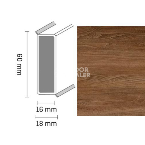 Плинтус Широкий плинтус Cubu flex life XL 60/19 Touch and style 2948 leander фото 1 | FLOORDEALER