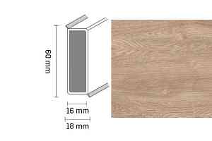 Плинтус Широкий плинтус Cubu flex life XL 60/19 Touch and style 2938 sabrine фото  | FLOORDEALER