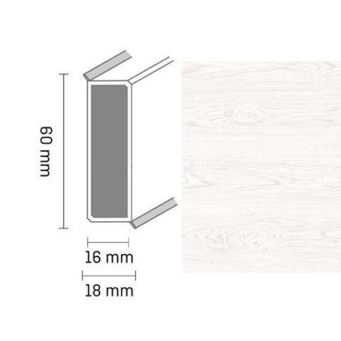 Плинтус Широкий плинтус Cubu flex life XL 60/19 Touch and style 2959 puccini фото 1 | FLOORDEALER