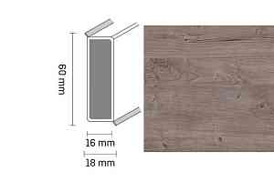 Плинтус Широкий плинтус Cubu flex life XL 60/19 Touch and style 2945 regine фото  | FLOORDEALER