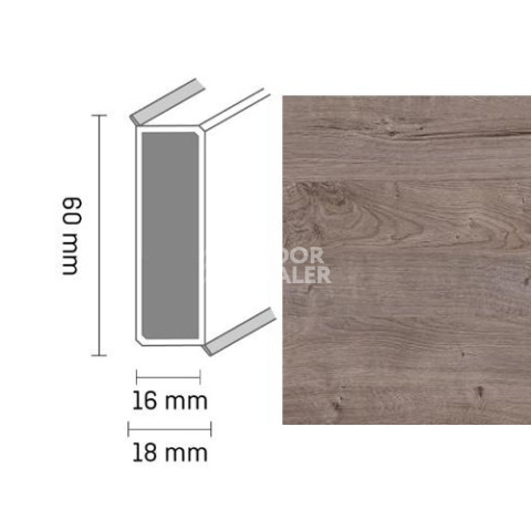 Плинтус Широкий плинтус Cubu flex life XL 60/19 Touch and style 2945 regine фото 1 | FLOORDEALER