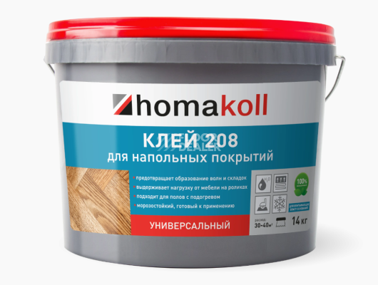 Сопутствующие материалы Homakoll 208 универсальный Homakoll 208 1.3 кг. Клей для напольных покрытий, универсальный фото 1 | FLOORDEALER