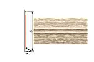 Плинтус Плинтус алюминиевый Русский профиль 80мм ДЕКОРАТИВНОЕ ПОКРЫТИЕ дуб беленый фото  | FLOORDEALER