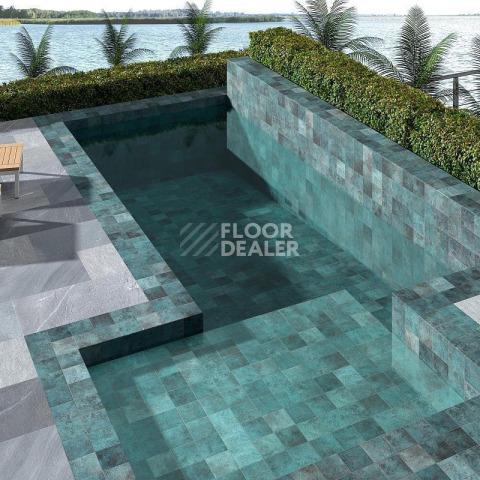 Tahiti  14.7 * 14.7 Turquoise Glossy фото 4 | FLOORDEALER