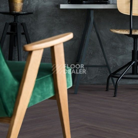 Kronotex Herringbone 8мм d6010 Дуб Эльба Черный фото 2 | FLOORDEALER