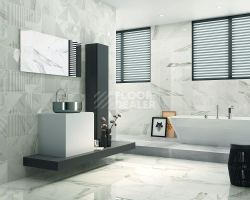 Керамогранит Calacatta Superwhite  90*90 Calacatta Superwhite SATIN 90x90 фото 2 | FLOORDEALER