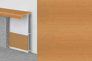 Плинтус Плинтус ковровый с фурнитурой и ребрами жесткости Dollken TL-51 57 Бук фото  | FLOORDEALER