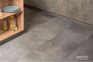 Кварцвиниловые полы Ceramo Vinilam Stone 8 мм 71610 Цемент Стальной фото  | FLOORDEALER