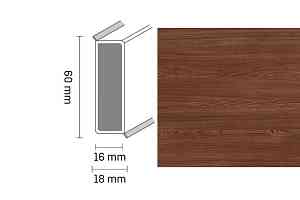 Плинтус Широкий плинтус Cubu flex life XL 60/19 Touch and style 2950 paulin фото  | FLOORDEALER