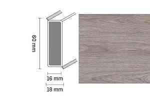 Плинтус Широкий плинтус Cubu flex life XL 60/19 Touch and style 2946 clooney фото  | FLOORDEALER