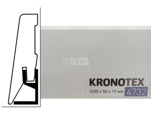 Плинтус Плинтус МДФ Kronotex ламинированный D4732 Плинтус ламинированный МДФ Kronotex Белый фото 1 | FLOORDEALER