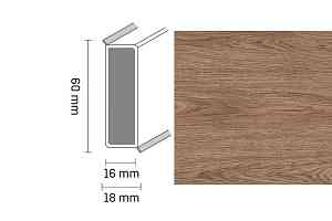 Плинтус Широкий плинтус Cubu flex life XL 60/19 Touch and style 2951 careen фото  | FLOORDEALER
