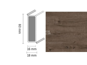 Плинтус Широкий плинтус Cubu flex life XL 60/19 Touch and style 2955 safia фото 1 | FLOORDEALER