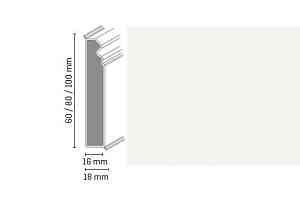 Плинтус Плинтус Dollken Cubu Flex life Hamburg Style 80 1013 (5012) - white фото  | FLOORDEALER