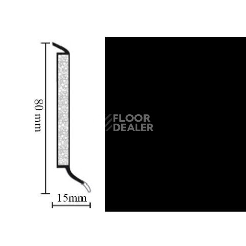 Плинтус Hsl 8 универсальный плинтус 0110 black фото 1 | FLOORDEALER