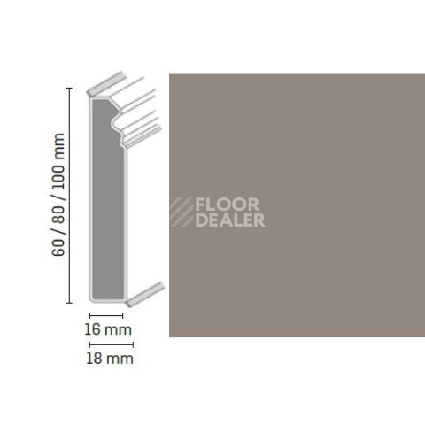 Плинтус Плинтус Dollken Cubu Flex life Hamburg Style 80 1245 - champagne фото 1 | FLOORDEALER