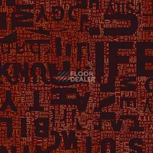 Ковровая плитка Ege Highline Contrast Text Layers Red rfm 52206422 фото 1 | FLOORDEALER