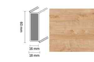 Плинтус Широкий плинтус Cubu flex life XL 60/19 Touch and style 2934 melua фото  | FLOORDEALER