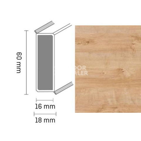 Плинтус Широкий плинтус Cubu flex life XL 60/19 Touch and style 2934 melua фото 1 | FLOORDEALER